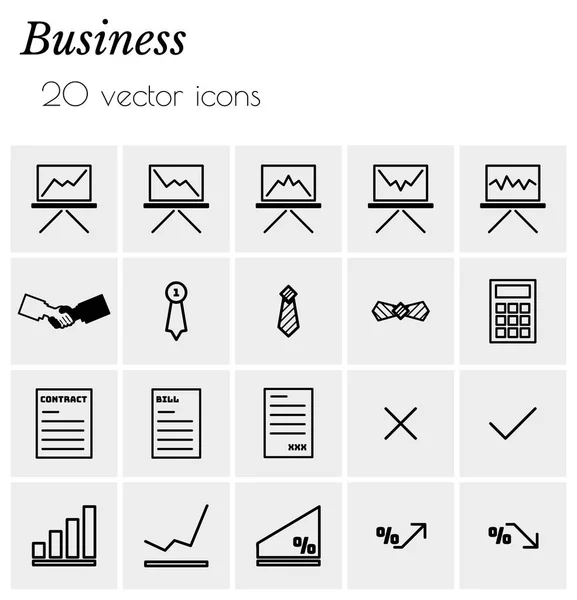 Kolekce ikon podnikání — Stockový vektor