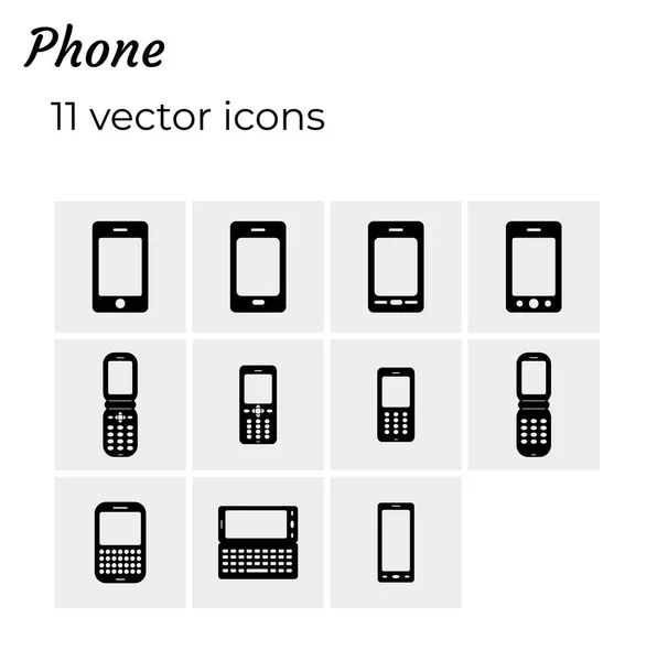 Kolekce ikon, telefon — Stockový vektor