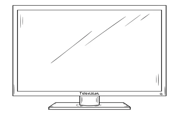 LCD television or computer monitor — Stock Vector