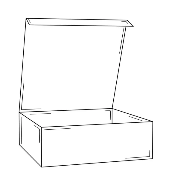 Boîte en papier vide ouverte — Image vectorielle