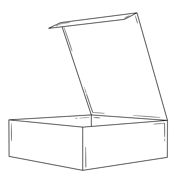 Opened empty paper box — Stock Vector
