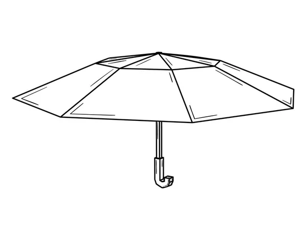 Open umbrella usually used as a rain protection. — Stock Vector