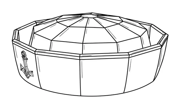 Gorra marina con símbolo de ancla — Archivo Imágenes Vectoriales
