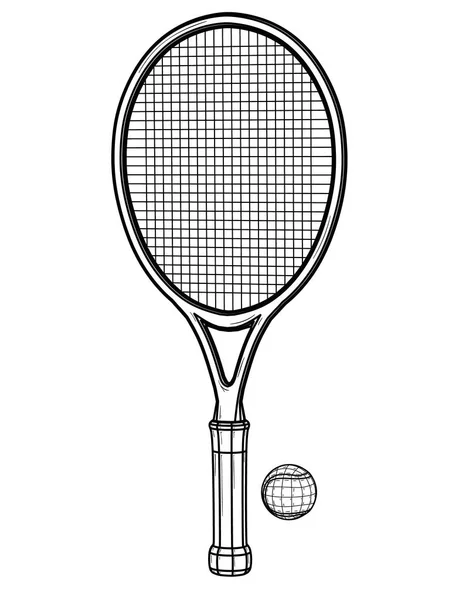 One tennis racket and ball. — Stock Vector