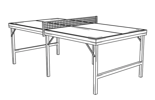 Tischtennisplatte oder Tischtennisplatte passfertig — Stockvektor