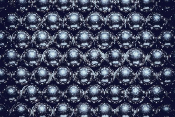 Shiny Metal Balls Texture Background — Stock Photo, Image