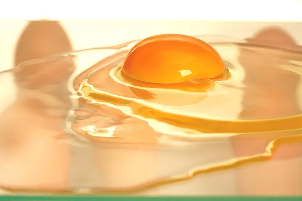 Sıvı, çiğ yumurta. Beyaz ve sarısı.