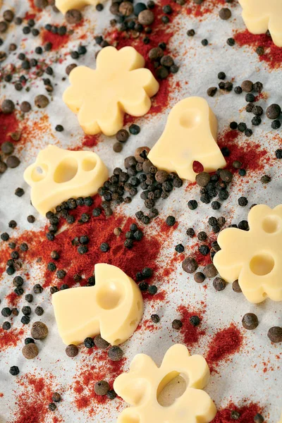 Noel için peynir desenleri.