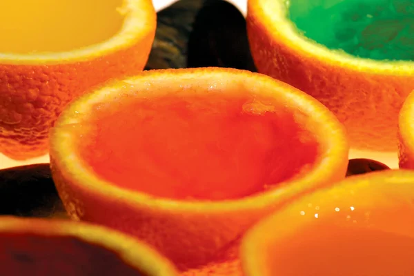 Orange drink in orange skin.