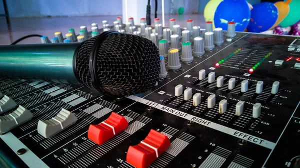 Muziek Mixer Audio Control Panel — Stockfoto