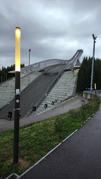 Holmenkollen Síugró Sánc Hegy Oslo — Stock Fotó