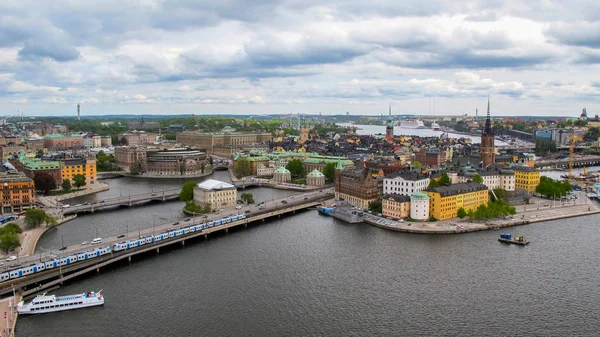 Sweden Stockholm Wonderful Aerial Panorama Observation Deck Tower City Hall — Stock Photo, Image
