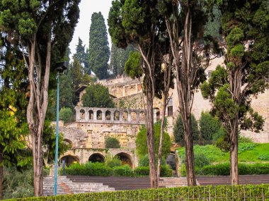 Castel San Pietro (St.Peter Kalesi). Verona, İtalya. Kasım 2018