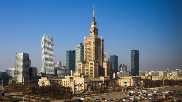 Warschau, Polen. Luftaufnahme Zentrum der Stadt. — Stockfoto