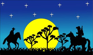  manzara kovboy macera 2019 vektör