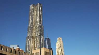 New York City - ABD. Aşağı Manhattan şehir manzarası ile göster