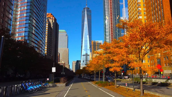 gece /New York City - ABD gökdelenler. Manhattan 18 Aralık 2018 düşürmek için göster