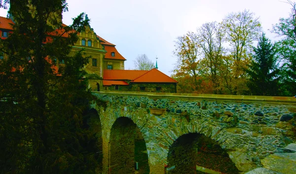 Ponte sul fiume in Polonia 2019 — Foto Stock