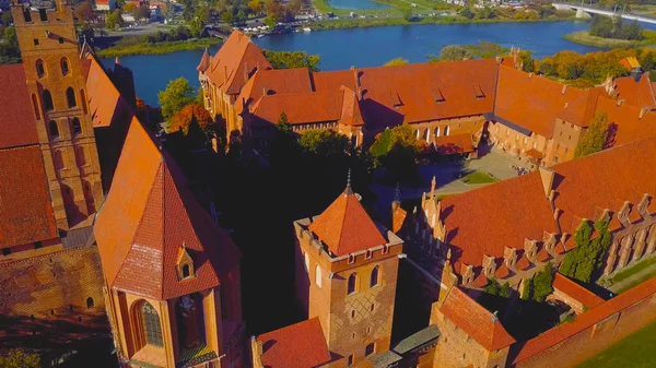 Polonya'nın eski şehrinde renkli evler