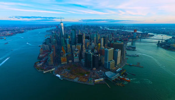 Sky View de Nueva York - EE.UU. - skyline con rascacielos urbanos 2019 — Foto de Stock
