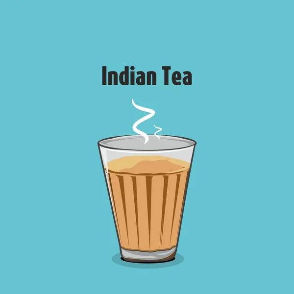 Indian Street Masala Tea Vector Vector — Stock Vector