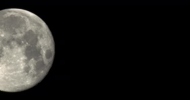 Supermoon Timelapse Moon Traveling Night Sky Elliptic Orbit Full Moon — Stock Video