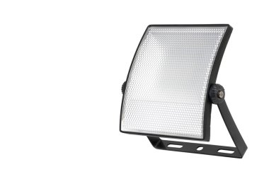  Beyaz bir backgroun bir montaj ile izole kavisli Led spot