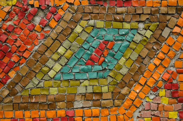 Mosaik-Raute aus Keramikquadraten Stockfoto