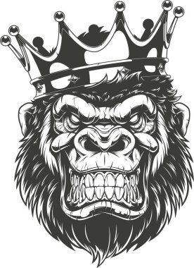 Vahşi goril kafası.