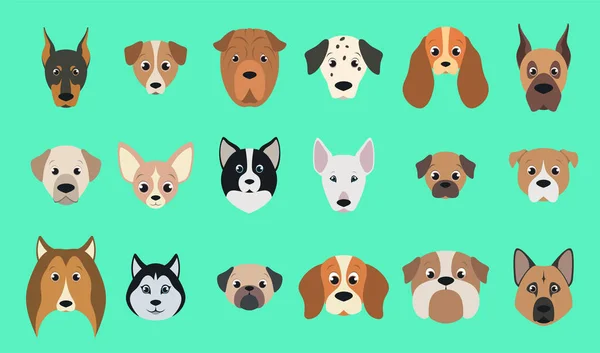 Set chiens vecteurs — Image vectorielle