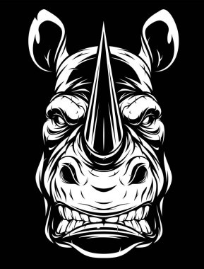 Vahşi bir gergedanın kafası