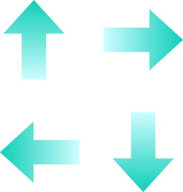 4 ok simgesi - simge veya düğmeyi yazılım geliştirmek için kullanmak