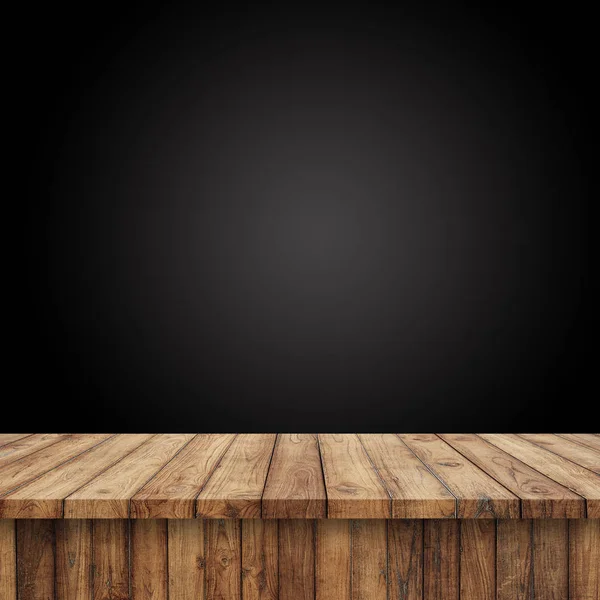 木製床黒ホワイト ボード 黒板のスペース上のテキストを書くことができます ストック写真