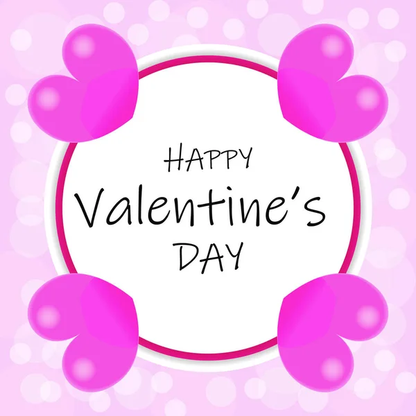 Valentijnsdag Ontwerp Met Roze Harten Concept Vallen Liefde Achtergrond Vectorillustratie — Stockfoto