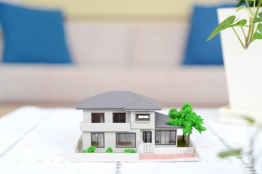 Minyatür evin oturma odasında