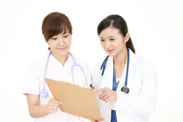 Asiatische Arzt Und Krankenschwester — Stockfoto