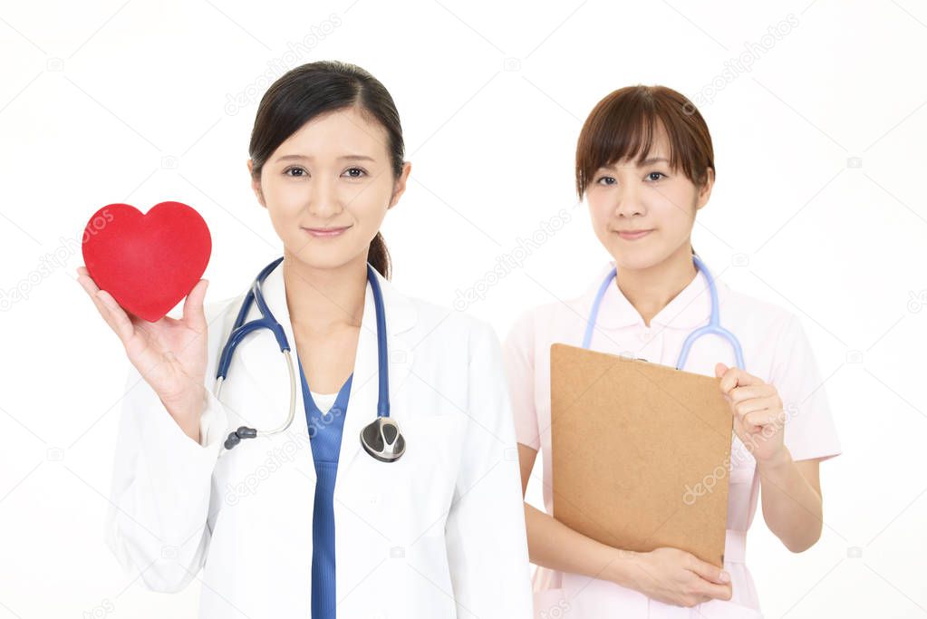 Asian medical doctor and nurse