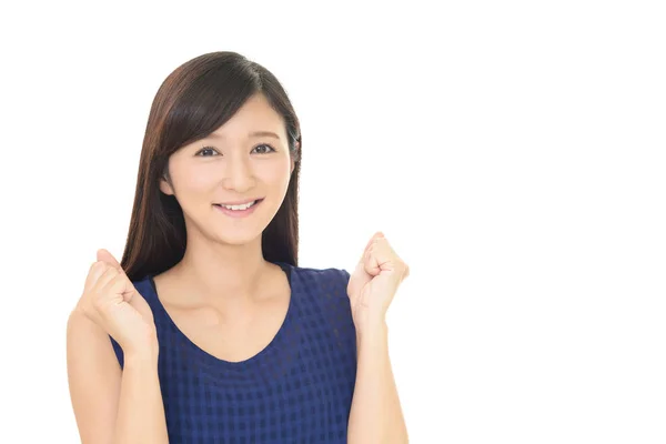 Young Woman Who Poses Happily — Stock Photo, Image