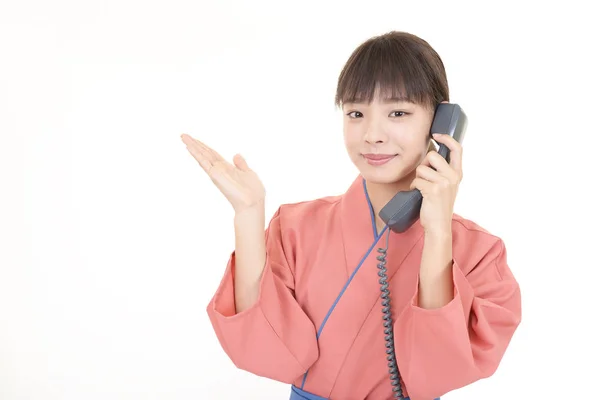 Leende Japansk Restaurang Servitris — Stockfoto