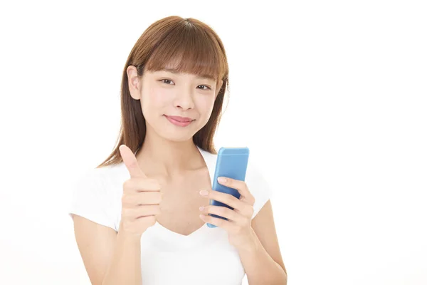 Woman Smart Phone — Stock Photo, Image