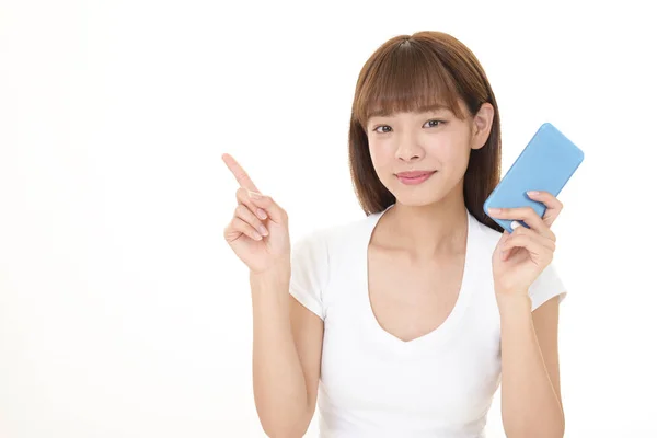 Mujer Con Teléfono Inteligente —  Fotos de Stock