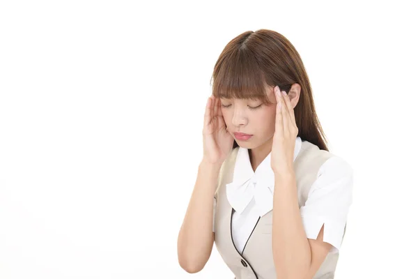 Business Woman Having Headache — Stock Photo, Image