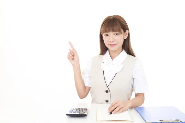 Business Woman Wijzend Met Haar Vinger — Stockfoto