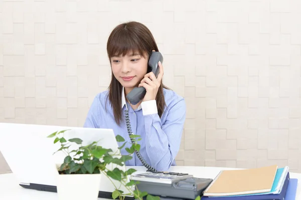 Business Woman Phone — Stock Photo, Image