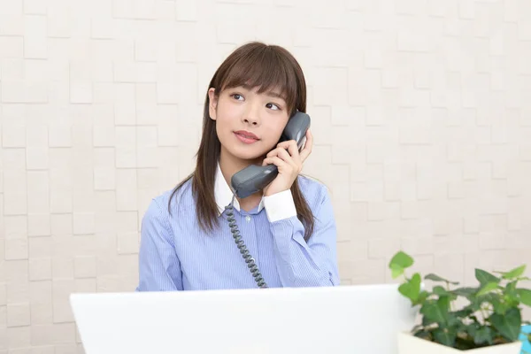 Business Woman Phone — Stock Photo, Image