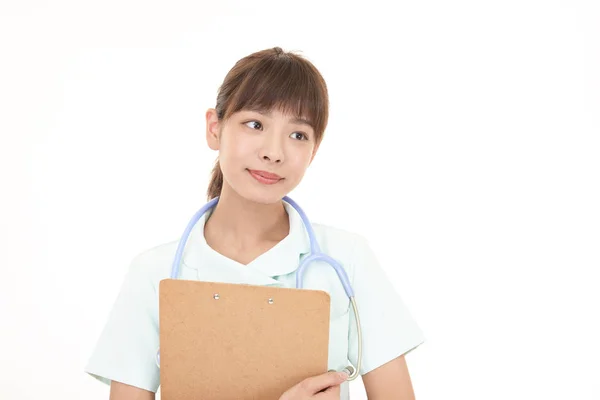 Porträtt Kvinnlig Sjuksköterska — Stockfoto