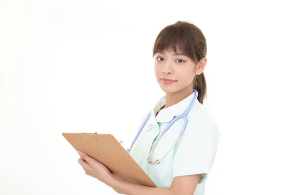Porträtt Kvinnlig Sjuksköterska — Stockfoto