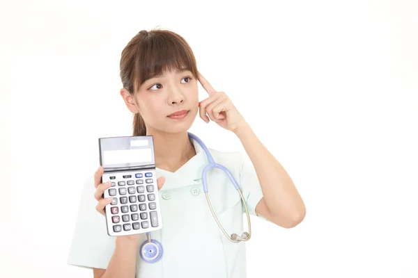 Porträt Einer Krankenschwester Die Unruhig Wirkt — Stockfoto