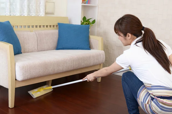 Woman Cleaning House — Stock Photo, Image