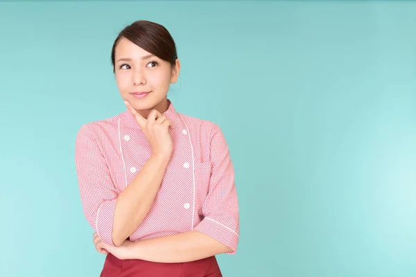 Affascinante Cameriera Uniforme — Foto Stock